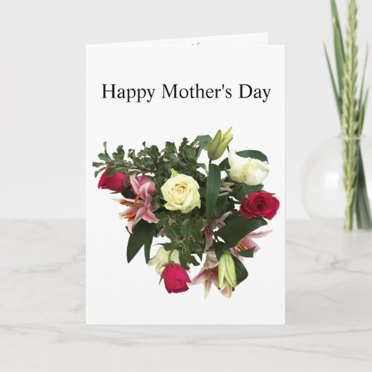 Moederdag Boeket Kaart (Voorkant)