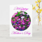 Moederdag Boeket met witte achtergrond Kaart (Gele Bloem)