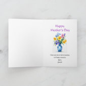 Moederdag Boeket van narcissen Iris & Tulpen Kaart (Binnen)