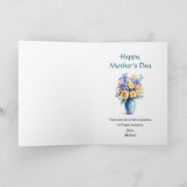 Moederdag Boeket van Rozen & Wildflowers Kaart (Binnen)