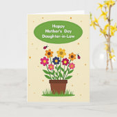 Moederdag Boeketkaart Kaart (Gele Bloem)