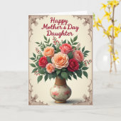 Moederdag Boeketkaart Kaart (Gele Bloem)