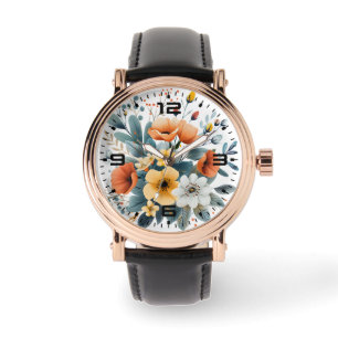 Moederdag Boho Bloemen Clipart-61983 Horloge