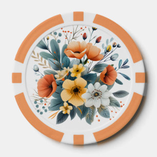 Moederdag Boho Bloemen Clipart-61983 Poker Chips