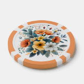 Moederdag Boho Bloemen Clipart-61983 Poker Chips (Enkel)