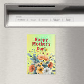 Moederdag Boho Bloemen Clipart-61983 Sleutelhanger Magneet (Insitu (Vaatwasser))