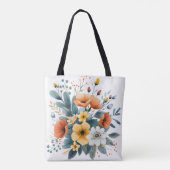 Moederdag Boho Bloemen Clipart-61983 Tote Bag (Achterkant)