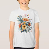 Moederdag Boho Flowers Clipart-619830 Tri-Blend Shirt (Voorkant)