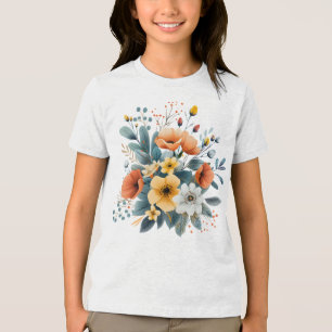 Moederdag Boho Flowers Clipart-619830 Tri-Blend Shirt
