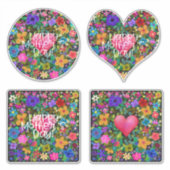 Moederdag Boho Flowers Sticker (Voorkant)