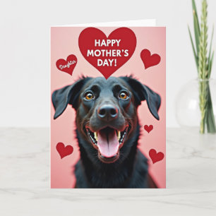 Moederdag bontkaart met liefde kaart