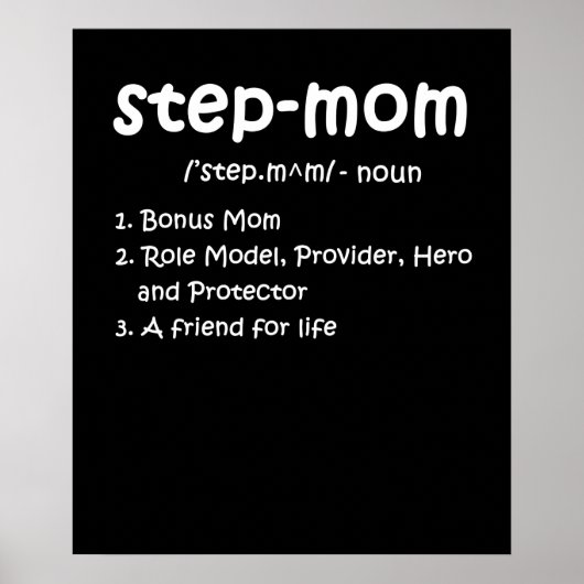 Moederdag Bonus Mam Friend for Life Step Mam Poster (Voorkant)
