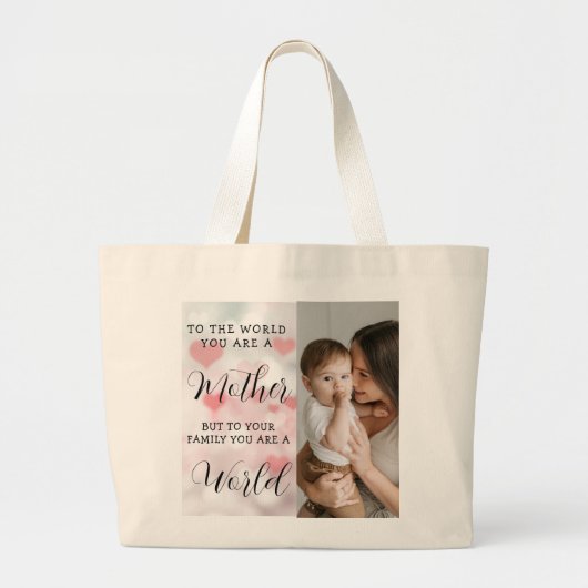 Moederdag Boodschappentas Grote Tote Bag (Voorkant)
