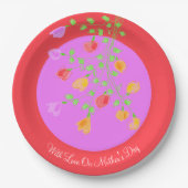 Moederdag Borden in bloembollen Papieren Bordje (Voorkant)