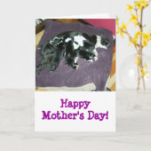 Moederdag-Boston Terrier-kaart Kaart (Gele Bloem)