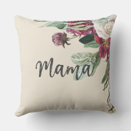 Moederdag Botanisch met roze achtergrond Kussen