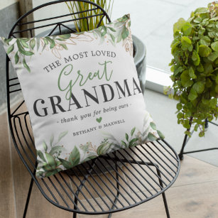 Moederdag Botanische grootmoeder Kussen