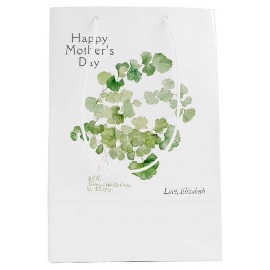 Moederdag Botanische Waterverf Medium Cadeauzakje (Voorkant)
