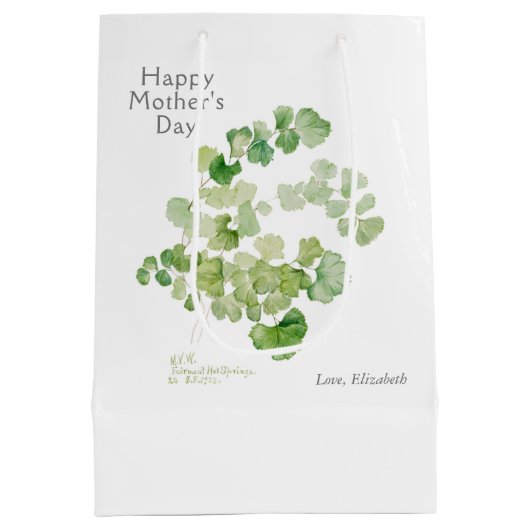 Moederdag Botanische Waterverf Medium Cadeauzakje (Achterkant)