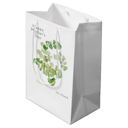 Moederdag Botanische Waterverf Medium Cadeauzakje (Achterkant Gekanteld)