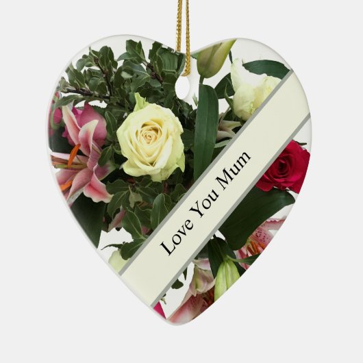 Moederdag Bouquet Keramisch Ornament (Rechts)