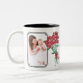 moederdag Bouquet van Red Roses Tweekleurige Koffiemok (Links)