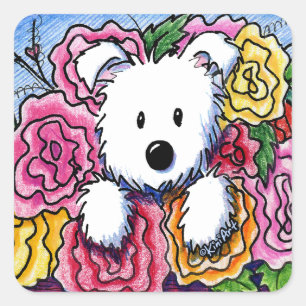 Moederdag Bouquet Vierkante Sticker