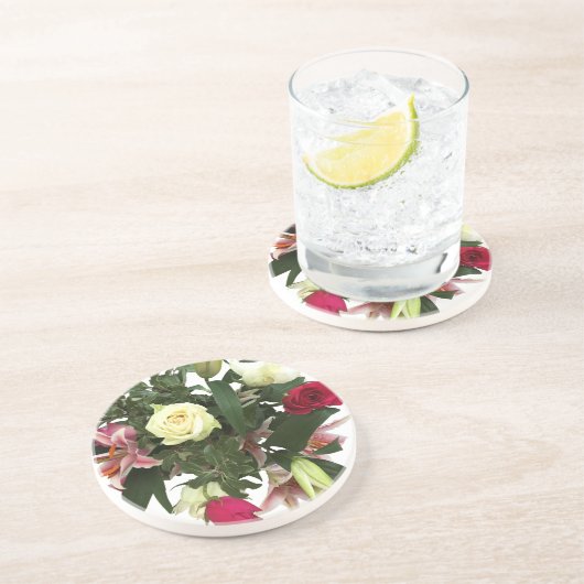 Moederdag Bouquet Zandsteen Onderzetter (Zijkant)