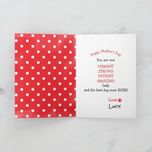 Moederdag Branie van Yorkshire Terrier hond Kaart (Binnen)