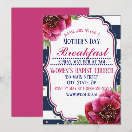 Moederdag Breakfast Invitation Flat Card Kaart