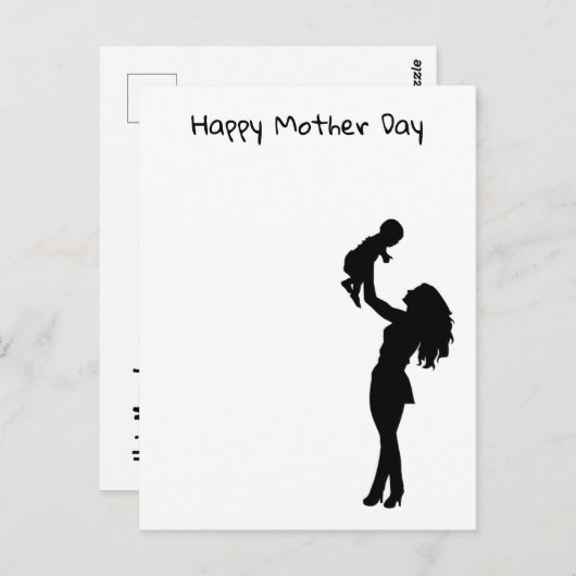 Moederdag Briefkaart (Voorkant / Achterkant)