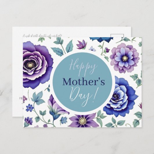 Moederdag Briefkaart (Voorkant / Achterkant)