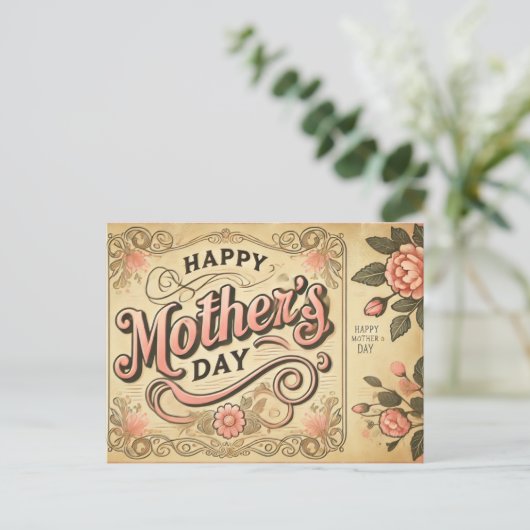  Moederdag Briefkaart (Staand voorkant)