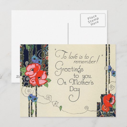  Moederdag Briefkaart (Voorkant / Achterkant)