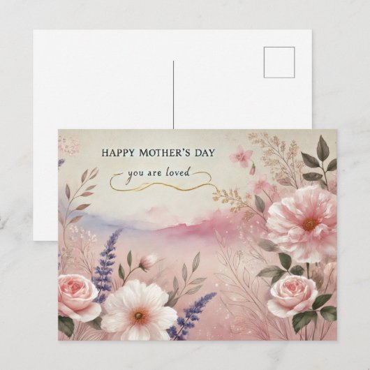 Moederdag briefkaart (Voorkant / Achterkant)