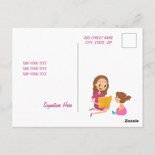 Moederdag Briefkaart (Achterkant)