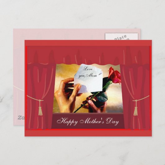 Moederdag Briefkaart (Voorkant / Achterkant)