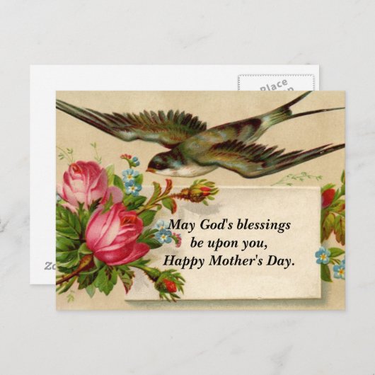 Moederdag Briefkaart (Voorkant / Achterkant)