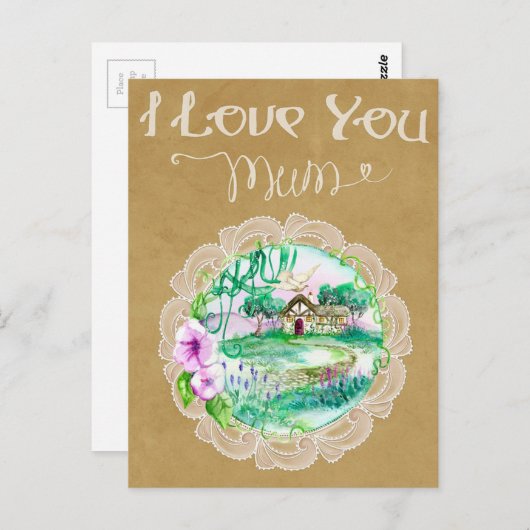 Moederdag Briefkaart (Voorkant / Achterkant)