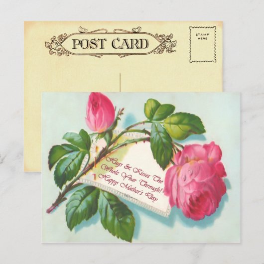 Moederdag Briefkaart (Voorkant / Achterkant)