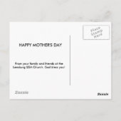 Moederdag Briefkaart (Achterkant)