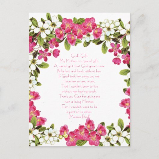 Moederdag Briefkaart (Voorkant)