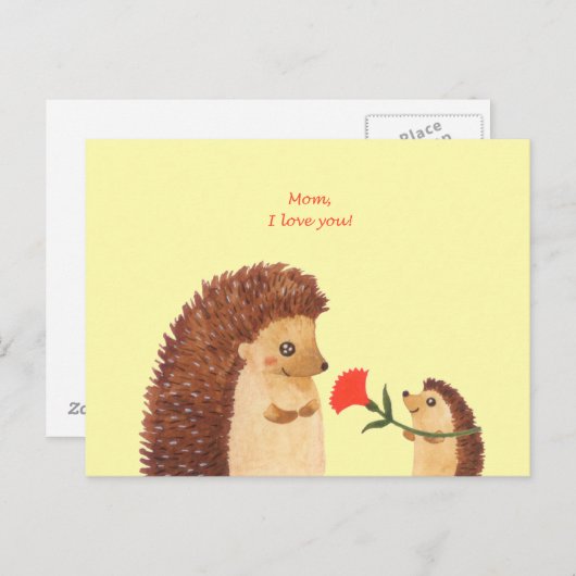 Moederdag Briefkaart (Voorkant / Achterkant)