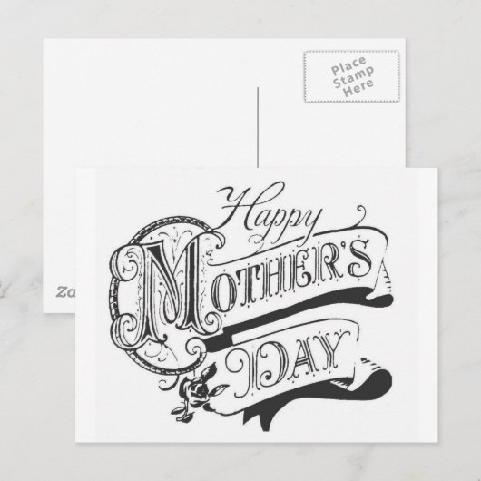  Moederdag Briefkaart (Voorkant / Achterkant)