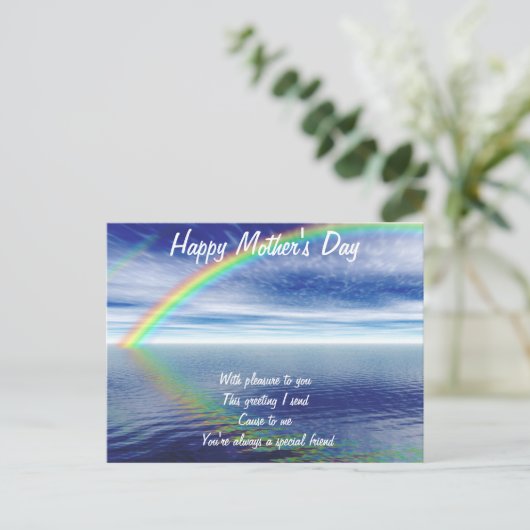 Moederdag briefkaart-aan-een speciale vriend briefkaart (Staand voorkant)