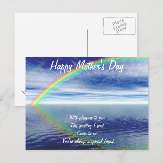 Moederdag briefkaart-aan-een speciale vriend briefkaart (Voorkant / Achterkant)