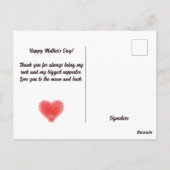 Moederdag Briefkaart met Floral Bouquet Design (Achterkant)