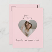 Moederdag Briefkaart met hartfoto (Voorkant / Achterkant)