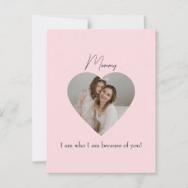 Moederdag Briefkaart met hartfoto