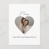 Moederdag Briefkaart met hartfoto (Voorkant)